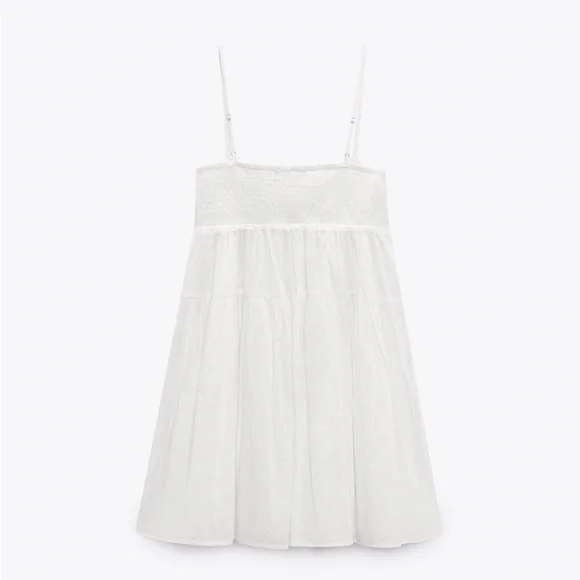 Zara White Mini Dress - Picture 2 of 3